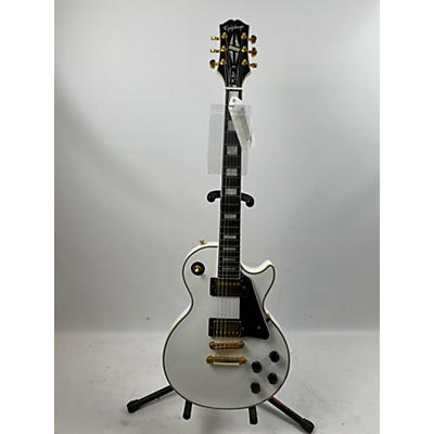 Epiphone Used Epiphone Les Paul Custom White Solid Body Electric Guitar