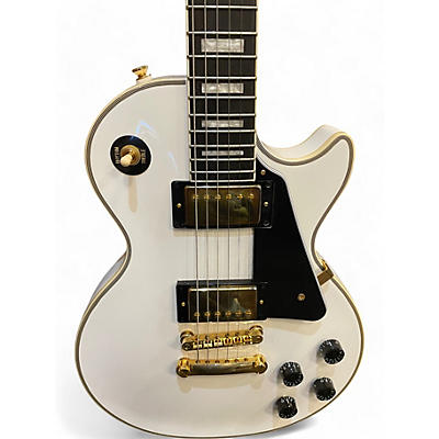 Used Epiphone Les Paul Custom White Solid Body Electric Guitar