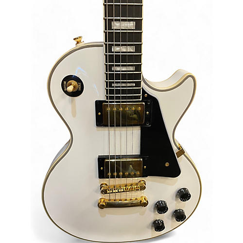 Used Epiphone Les Paul Custom White Solid Body Electric Guitar White