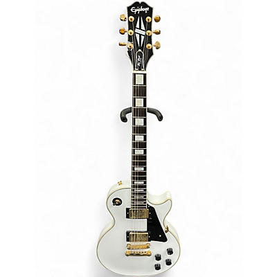Used Epiphone Les Paul Custom White Solid Body Electric Guitar