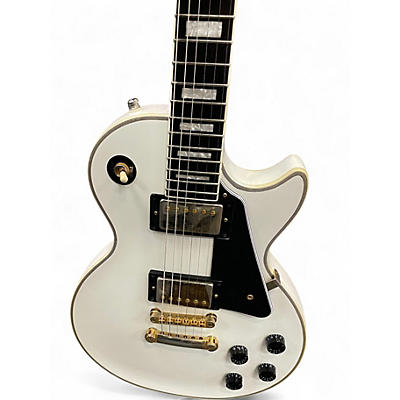 Used Epiphone Les Paul Custom White Solid Body Electric Guitar