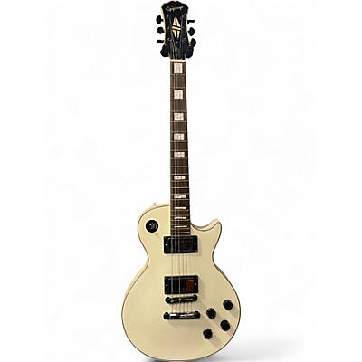 Used Epiphone Les Paul Custom White Solid Body Electric Guitar