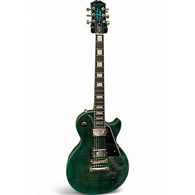 Used Epiphone Les Paul Custom Widow Turquoise Solid Body Electric Guitar
