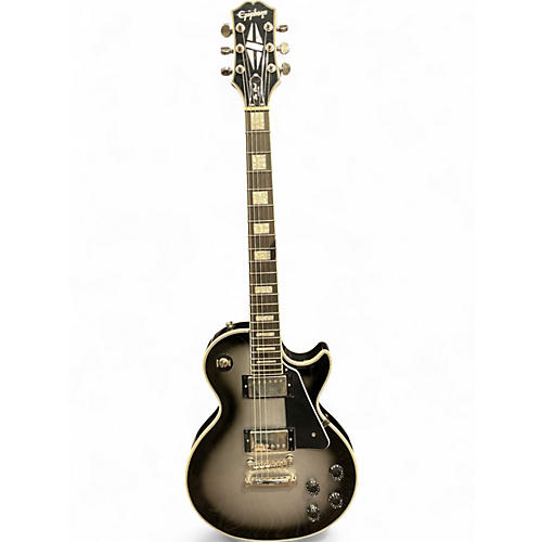 Used Epiphone Les Paul Custom silver burst Solid Body Electric Guitar silver burst