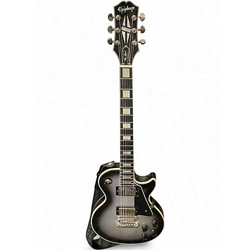 Used Epiphone Les Paul Custom silver burst Solid Body Electric Guitar silver burst