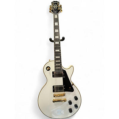 Used Epiphone Les Paul Custom w/ Burstbucker PU Alpine White Solid Body Electric Guitar