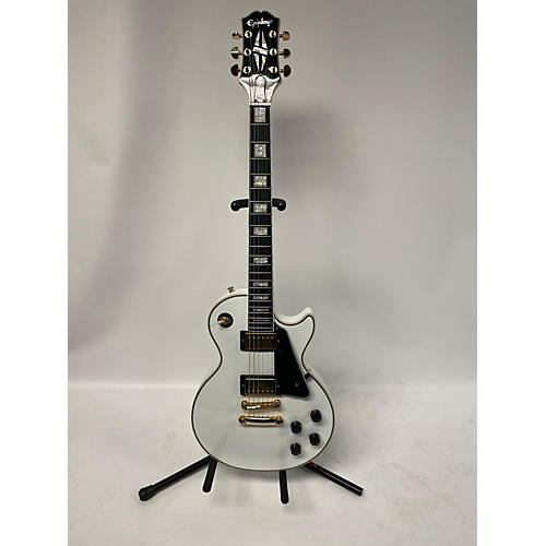 Epiphone Used Epiphone Les Paul Cutom Alpine White Solid Body Electric Guitar Alpine White