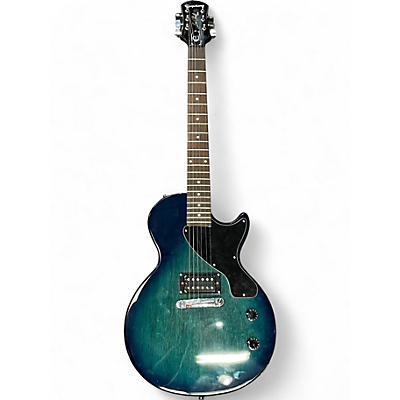 Used Epiphone Les Paul Junior BLUE GREEN BURST Solid Body Electric Guitar