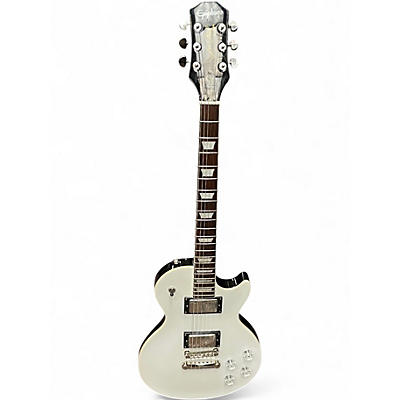 Used Epiphone Les Paul Muse White Glitter Solid Body Electric Guitar