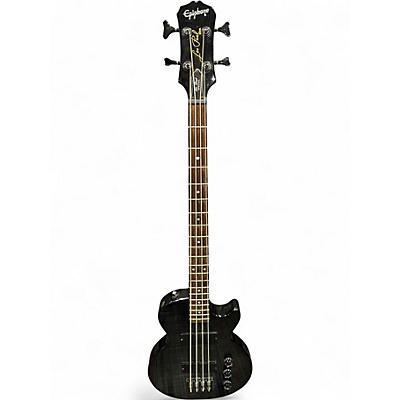 Used Epiphone Les Paul Special 4-String Trans Black Electric Bass Guitar