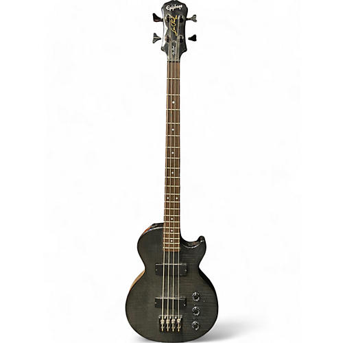 Epiphone Used Epiphone Les Paul Special 4-String Trans Black Flame Electric Bass Guitar Trans Black Flame