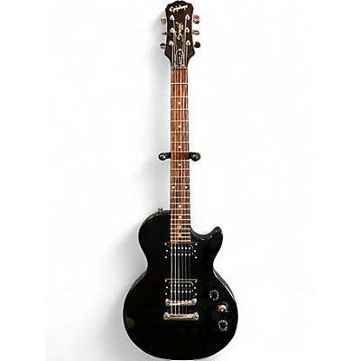 Used Epiphone Les Paul Special Black with Silver Pinstripes Solid Body Electric Guitar