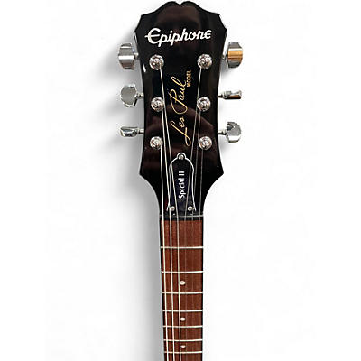 Used Epiphone Les Paul Special II Transparent Black Solid Body Electric Guitar
