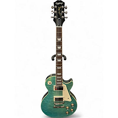 Used Epiphone Les Paul Standard 60's Quilt Top Trans Blue Solid Body Electric Guitar