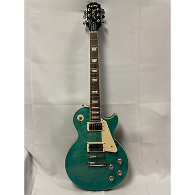 Epiphone Used Epiphone Les Paul Standard '60s Quilt Top Translucent Blue Solid Body Electric Guitar