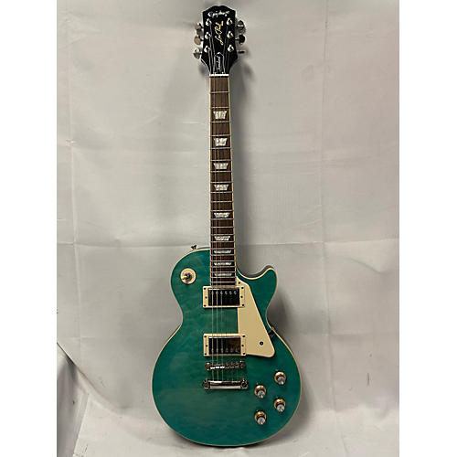 Epiphone Used Epiphone Les Paul Standard '60s Quilt Top Translucent Blue Solid Body Electric Guitar Translucent Blue