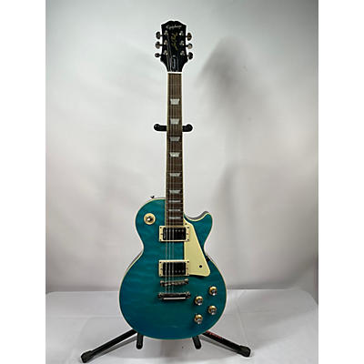 Epiphone Used Epiphone Les Paul Standard '60s Quilt Top Translucent Blue Solid Body Electric Guitar