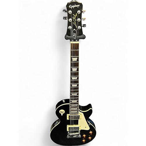 Used Epiphone Les Paul Standard Ebony Solid Body Electric Guitar Ebony