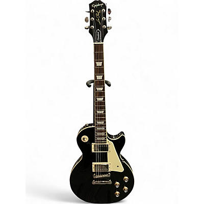 Used Epiphone Les Paul Standard Ebony Solid Body Electric Guitar
