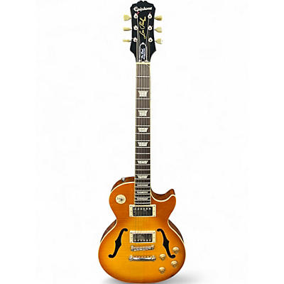 Used Epiphone Les Paul Standard Florentine Pro 2 Color Sunburst Hollow Body Electric Guitar