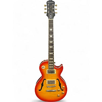 Epiphone Used Epiphone Les Paul Standard Florentine Pro Cherry Sunburst Hollow Body Electric Guitar