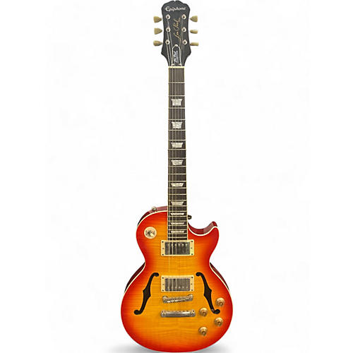 Epiphone Used Epiphone Les Paul Standard Florentine Pro Cherry Sunburst Hollow Body Electric Guitar Cherry Sunburst