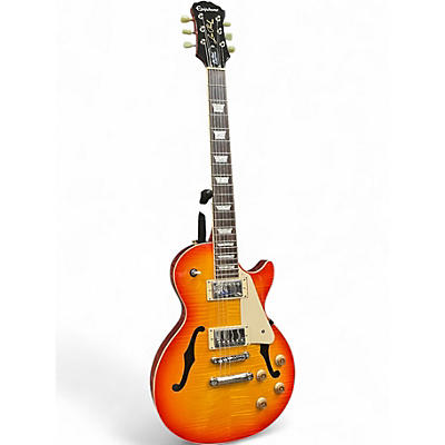 Used Epiphone Les Paul Standard Florentine Pro Heritage Cherry Sunburst Hollow Body Electric Guitar