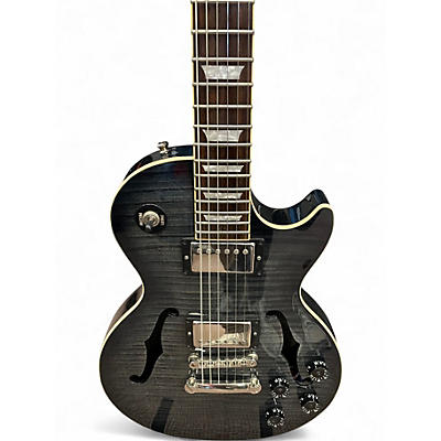 Used Epiphone Les Paul Standard Florentine Pro TRANS BLACK Hollow Body Electric Guitar