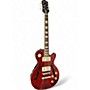 Used Epiphone Les Paul Standard Florentine Pro Trans Red Hollow Body Electric Guitar Trans Red