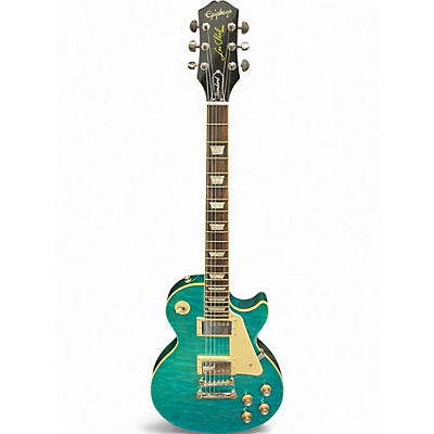 Used Epiphone Les Paul Standard Ocean Turquoise Solid Body Electric Guitar