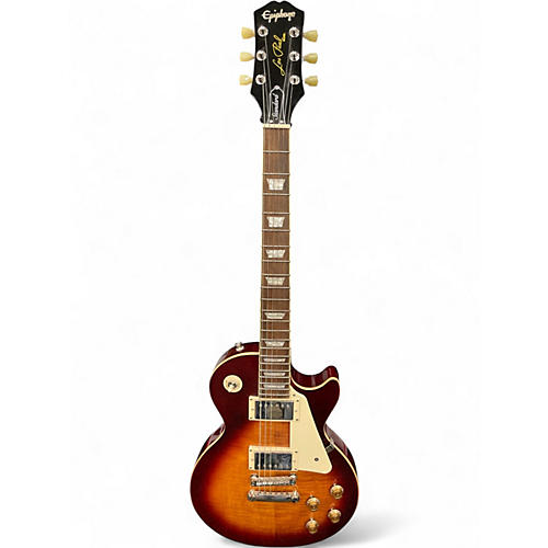 Used Epiphone Les Paul Standard Plus Cherry Sunburst Solid Body Electric Guitar Cherry Sunburst