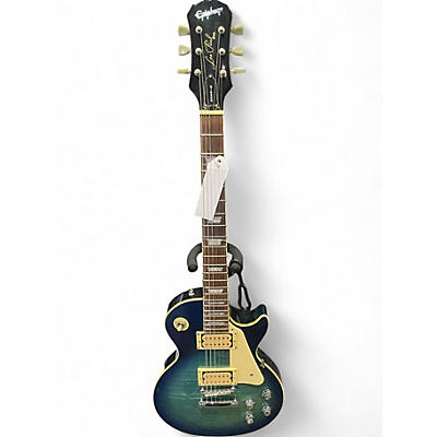 Used Epiphone Les Paul Standard Plus Trans Blue Solid Body Electric Guitar
