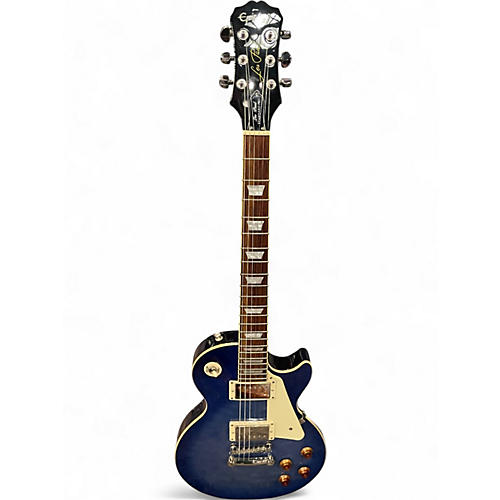 Used Epiphone Les Paul Standard Pro Blue Ghost Flames Solid Body Electric Guitar Blue Ghost Flames