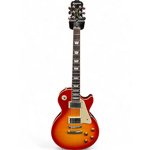 Used Epiphone Les Paul Standard Pro Cherry Sunburst Solid Body Electric Guitar Cherry Sunburst