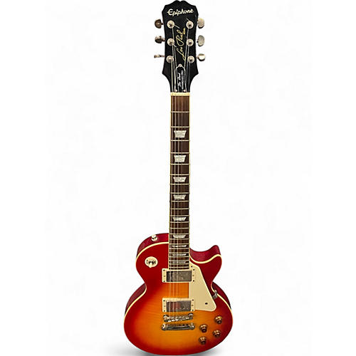 Used Epiphone Les Paul Standard Pro Cherry Sunburst Solid Body Electric Guitar Cherry Sunburst