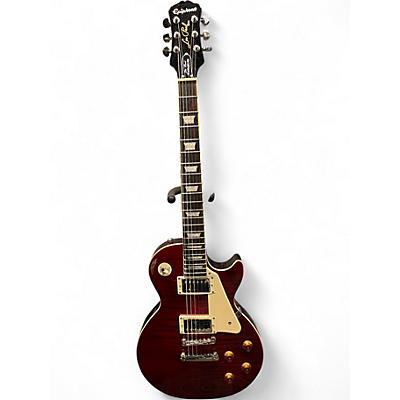 Used Epiphone Les Paul Standard Pro Crimson Red Trans Solid Body Electric Guitar
