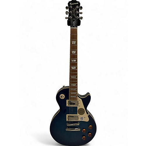 Used Epiphone Les Paul Standard Pro Trans Blue Flame Solid Body Electric Guitar Trans Blue Flame