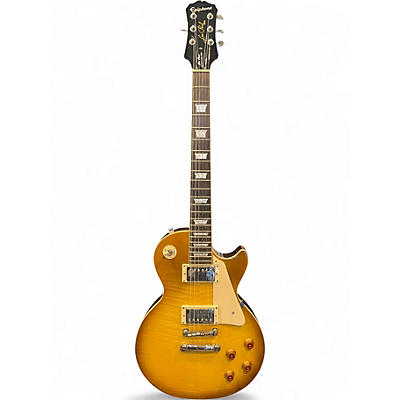 Used Epiphone Les Paul Standard Pro Yellow Sunburst Solid Body Electric Guitar