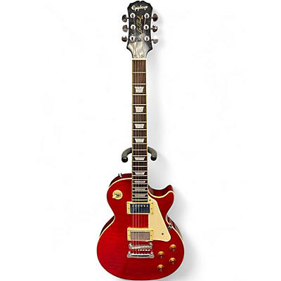 Used Epiphone Les Paul Standard Trans Red Solid Body Electric Guitar