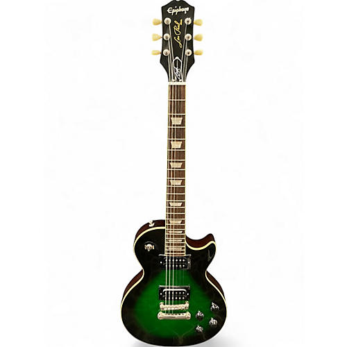 Used Epiphone Les Paul Standard green Solid Body Electric Guitar green