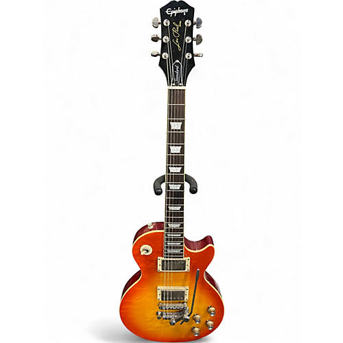 Used Epiphone Les Paul Standard orange burst Solid Body Electric Guitar orange burst