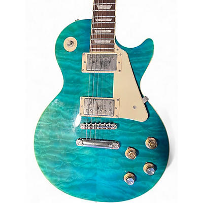 Used Epiphone Les Paul Std 60s Quilt Trans Blue Solid Body Electric Guitar