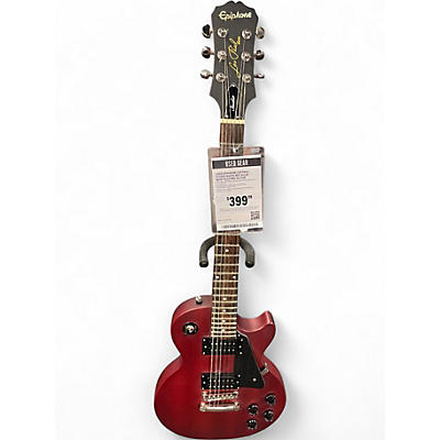 Used Epiphone Les Paul Studio Matte Red Solid Body Electric Guitar