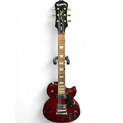 Used Epiphone Les Paul Studio Worn Cherry Solid Body Electric Guitar