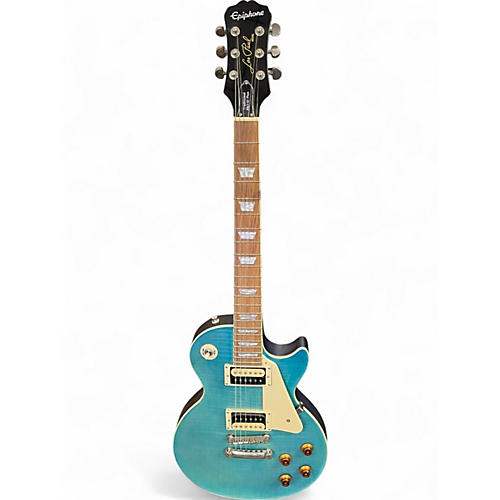 Used Epiphone Les Paul Traditional PRO III PLUS Ocean Turquoise Solid Body Electric Guitar Ocean Turquoise