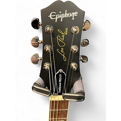Used Epiphone Les Paul Traditional Pro IV Black Solid Body Electric Guitar