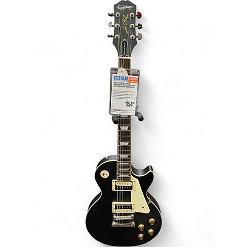 Used Epiphone Les Paul Traditional Pro IV Black and White Solid Body Electric Guitar Black and White