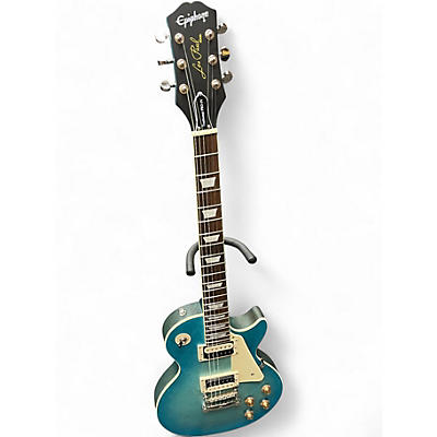 Used Epiphone Les Paul Traditional Pro IV Blue Solid Body Electric Guitar