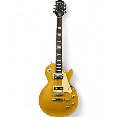 Used Epiphone Les Paul Traditional Pro IV WORN METALLIC GOLD Solid Body Electric Guitar