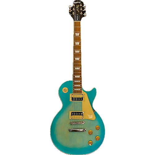 Epiphone Used Epiphone Les Paul Traditional Pro IV Worn Pacific Blue Solid Body Electric Guitar Worn Pacific Blue